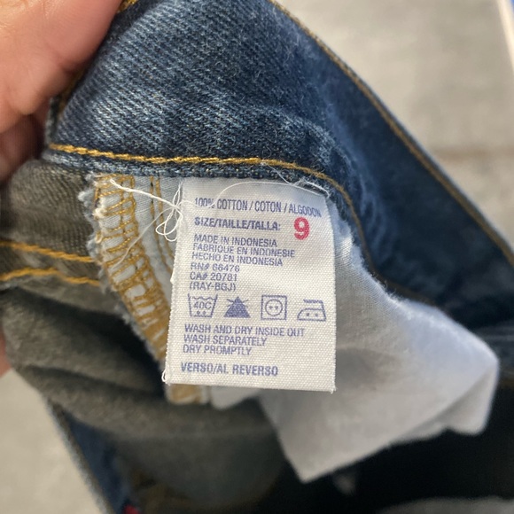 Vintage Y2KTommy Hilfiger Sz 9 Flare Bell Bottom Side Slit Jeans 2001 - Picture 3 of 9